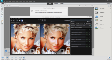 Showing the PortraitPro Studio Max plugin for Photoshop